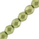 Czech Fire polished faceted glass beads 4mm Alabaster pastel lime